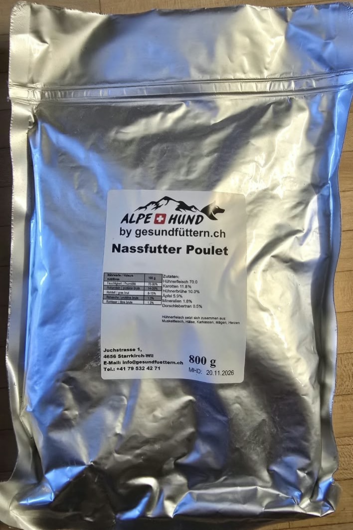 ALPE HUND - Nassfuetter Poulet 800g