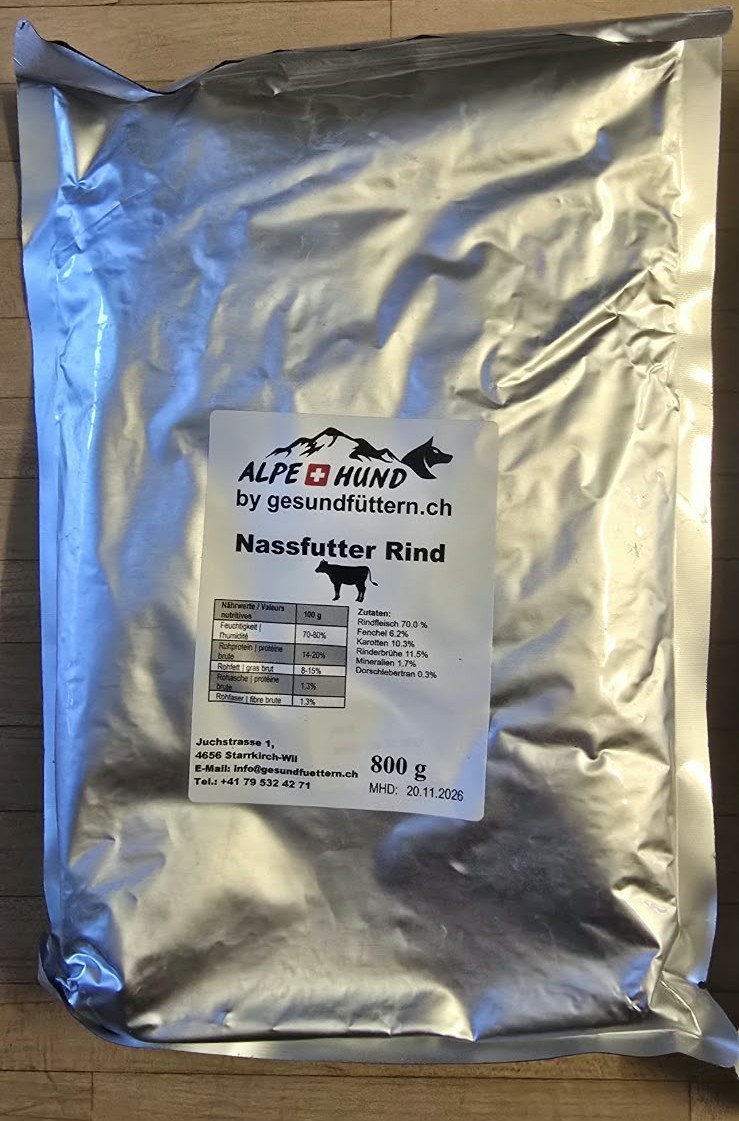 ALPE HUND - Nassfuetter Rind 800g
